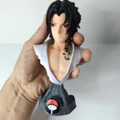 Anime Naruto Sasuke Uchiha Büst Eylem Karakter Figür Oyuncak Biblo 14 cm thumbnail 3