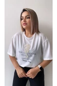 Inci Işlemeli Adven Ture Tişört /Ekru thumbnail 1