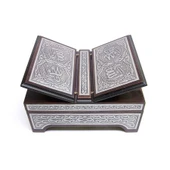 Gümüş Sandıklı Kanatlı Kur'an (Çanta Boy) thumbnail 6