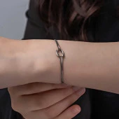 Gümüş Aşk Düğüm Kadın Bileklik thumbnail 2