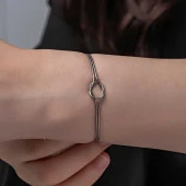 Gümüş Aşk Düğüm Kadın Bileklik thumbnail 3