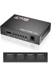 Adaptörlü 4 Port Hdmı Splitter Hdmı Çoklayıcı 1 Girişi 4 Çıkış Hdmı Splitter 1.4v thumbnail 3
