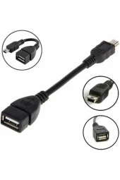 Mini Usb Otg Kablo 5 Pin Mini Usb Dişi Usb thumbnail 2