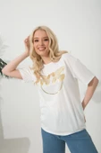 Baskılı Basic Bisiklet Yaka Örme T-Shirt thumbnail 9