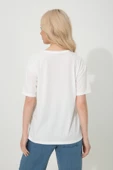 Baskılı Basic Bisiklet Yaka Örme T-Shirt thumbnail 7
