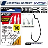 Owner 5133 Down Shot Offset Olta İğnesi Black Chrome thumbnail 2