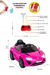 Jagor Akülü Araba 12v - Pembe thumbnail 1