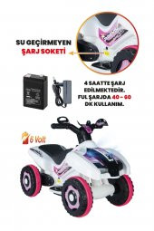 Uj Toys Müzikli Ve Led Işıklı Ranger Akülü Atv 6v-beyaz Prenses thumbnail 3