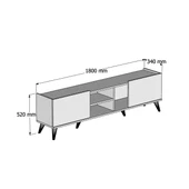 Mezza 1320 Elegante 180 Cm Tv Ünitesi Beyaz thumbnail 2