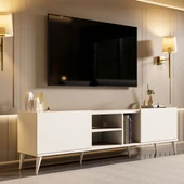 Mezza 1320 Elegante 180 Cm Tv Ünitesi Beyaz thumbnail 4
