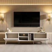 Mezza 1320 Elegante 180 Cm Tv Ünitesi Beyaz thumbnail 6