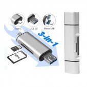 Type C Usb Kart Okuyucu Micro Sd Card Reader Çevirici Dönüştürücü Adaptör thumbnail 4
