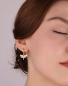 Sallantılı Melek Gümüş Küpe thumbnail 1