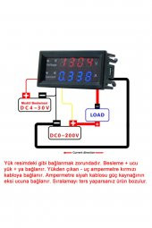 Panel Tip DC 0-200V 10A mV Voltmetre mA Ampermetre M4430 thumbnail 2