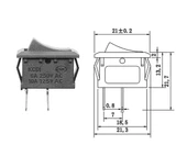 2 Pin Siyah Anahtar Switch Mini Buton KCD1 thumbnail 3