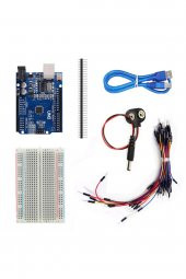 Arduino Uno R3 Başlangıç Seti 70 Parça Breadboard Pil Kablo thumbnail 1