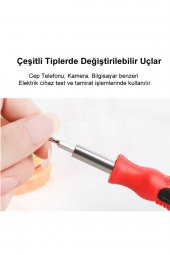 31 Parça Üniversal Çok Amaçlı Tornavida Seti Test Tamirat Çelik thumbnail 7