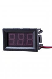 3 Telli 0.56 inch DC 4-30V Panel Tip Dijital Mavi Voltmetre thumbnail 2