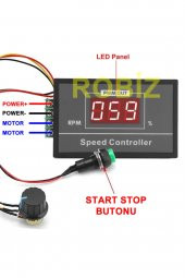 30A 60V DC Motor Hız Kontrol Devresi Panel Tip Potansiyometre thumbnail 1