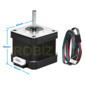 Nema 17 Step Motor 1.5A 0.4Nm D Mil 2 Faz 1.5A 1.8 Derece 200 Adım 3D Yazıcı Printer thumbnail 1
