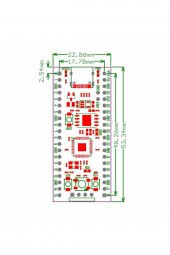 Raspberry Pi Pico RP2040 16Mb Modül  Type C Dual Core 264Kb Arm Cortex-M0+ Micro Kontrolör thumbnail 8