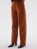 Süet Camel Bol Paça Pantolon thumbnail 2