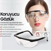 KORUYUCU ŞEFFAF GÖZLÜK KIRILMAZ bugulanmaz thumbnail 2