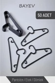 50 Adet Plastik Elbise Askısı thumbnail 1