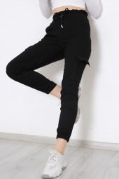 Beli Lastikli Kargo Pantolon Siyah - 8984.160. thumbnail 3
