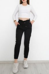 Beli Lastikli Kargo Pantolon Siyah - 8984.160. thumbnail 4
