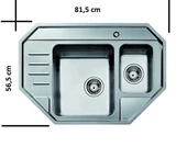 TEKA STAGE 60 E PASLANMAZ ÇELİK KÖŞE MUTFAK EVYE PA625P3204 thumbnail 1
