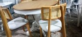 Masa Sandalye 90180 Tk Ihlamur Baba Ayak Model MDF Tabla 100cm Beyaz Ceviz ElYapı thumbnail 9