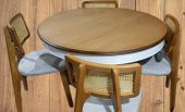 Masa Sandalye 90180 Tk Ihlamur Baba Ayak Model MDF Tabla 100cm Beyaz Ceviz ElYapı thumbnail 6