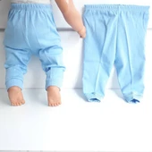 Sade Mavi Tek Alt Bebek Penye Pantolon thumbnail 10