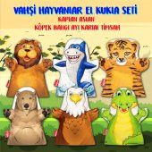 6 Parça  Vahşi Hayvanlar El Kukla Set thumbnail 2
