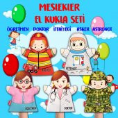 5 Parça  Meslekler El Kukla Set thumbnail 1