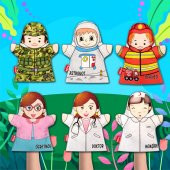 6 Parça  Meslekler El Kukla Set thumbnail 4