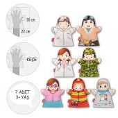 7 Parça  Meslekler El Kukla Set thumbnail 5