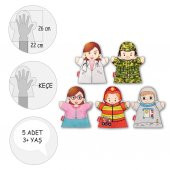 5 Parça  Meslekler El Kukla Set thumbnail 5