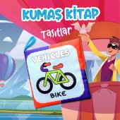 İngilizce Taşıtlar Kumaş Sessiz Kitap E132 - Bez Kitap thumbnail 1