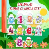 10 Parça  Rakamlar El Kukla Set T047 thumbnail 2