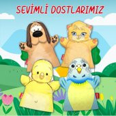 4 Parça  Sevimli Dostlarımız Keçe El Kukla Set thumbnail 2