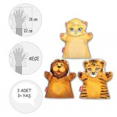 3 Parça  Sevimli Kediler Keçe El Kukla Set thumbnail 4