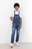 Erkek Jean Tulum Pantolon Koyu Mavi thumbnail 3