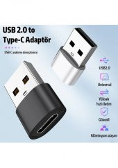 Usb To Type-C Dişi Çevirici Dönüştürücü Adaptör thumbnail 2