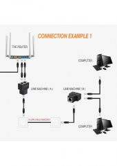 2 Port Network Splitter Ethernet Uzatma İnternet Çoklayıcı thumbnail 4
