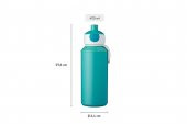 Mepal Drinking Bottle Pop Up Campus İçecek Şişesi 400 Ml - Animal Friends thumbnail 2