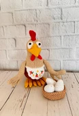 Yumurtacı Tavuk Amigurumi Organik Oyuncak thumbnail 4