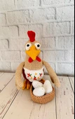 Yumurtacı Tavuk Amigurumi Organik Oyuncak thumbnail 1