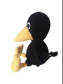 Sevimli Karga Amigurumi Organik Oyuncak thumbnail 3